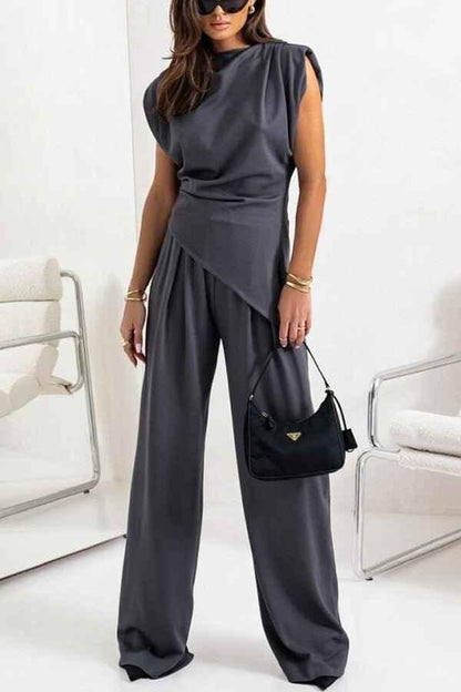 Ensemble élégant sans manches, coupe large