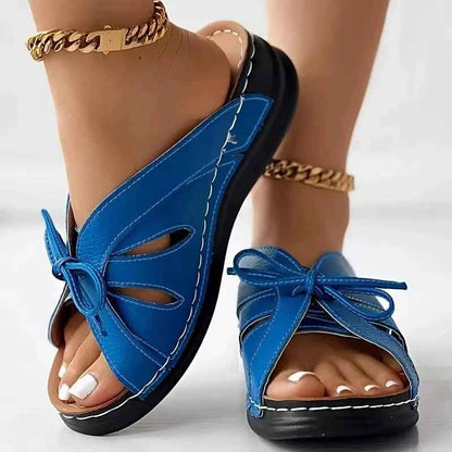 Élégantes sandales femme avec nœud décoratif
