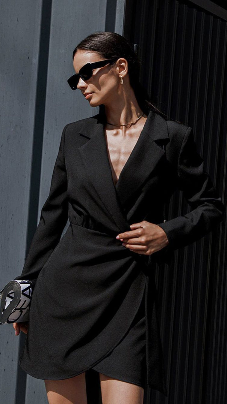 Damen Frühjahrskleid Langarm Elegant Kurz - IdealeKleiden