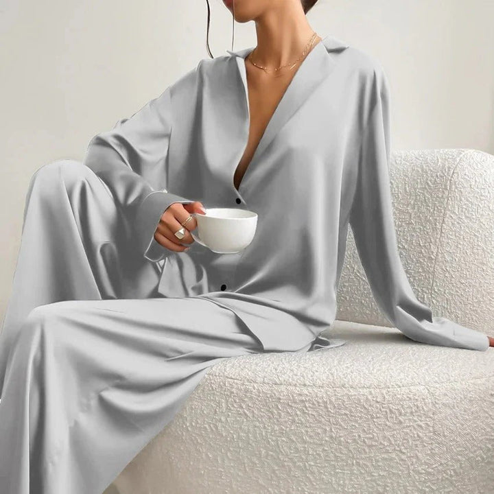 Ensemble loungewear femme chemisier et pantalon