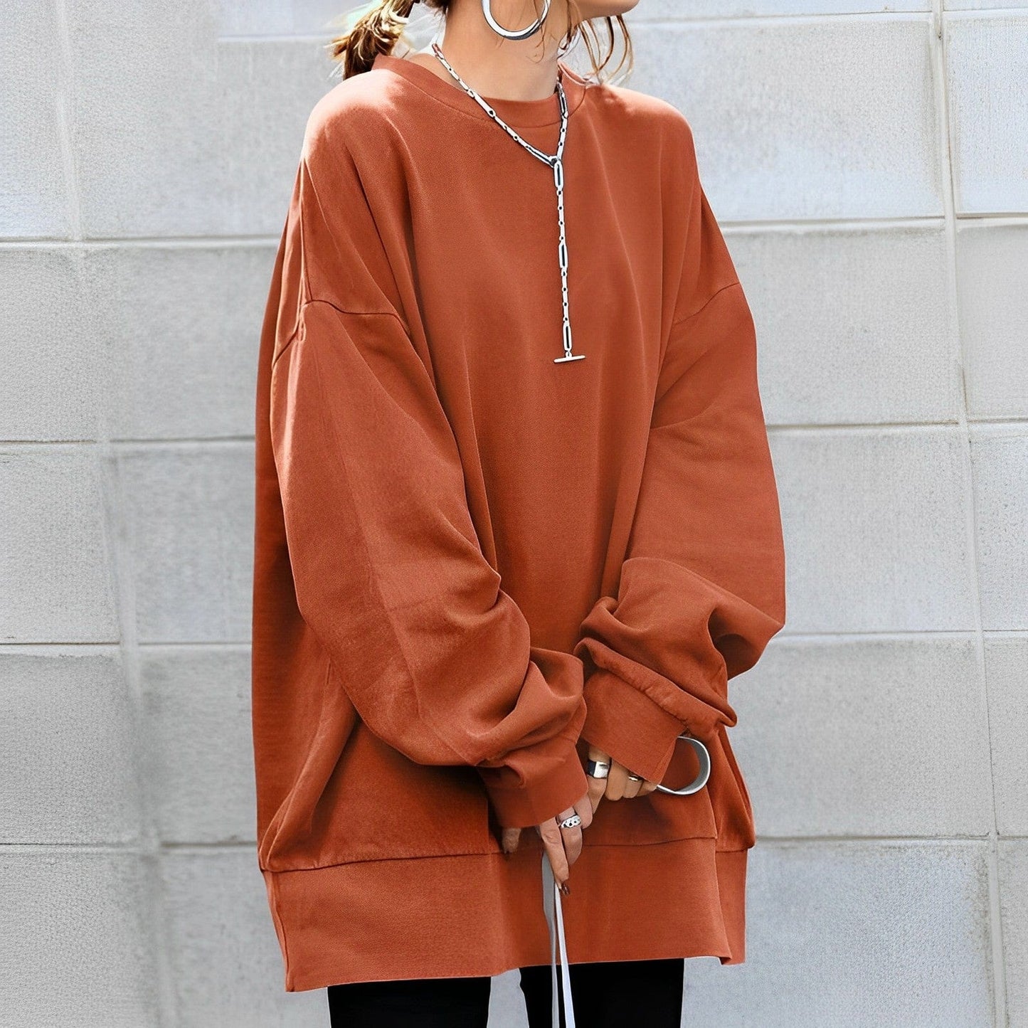 Sweat-shirt grande taille amplement confortable