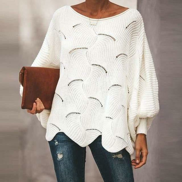 Pull-over tricoté confortable pour femme - Automne