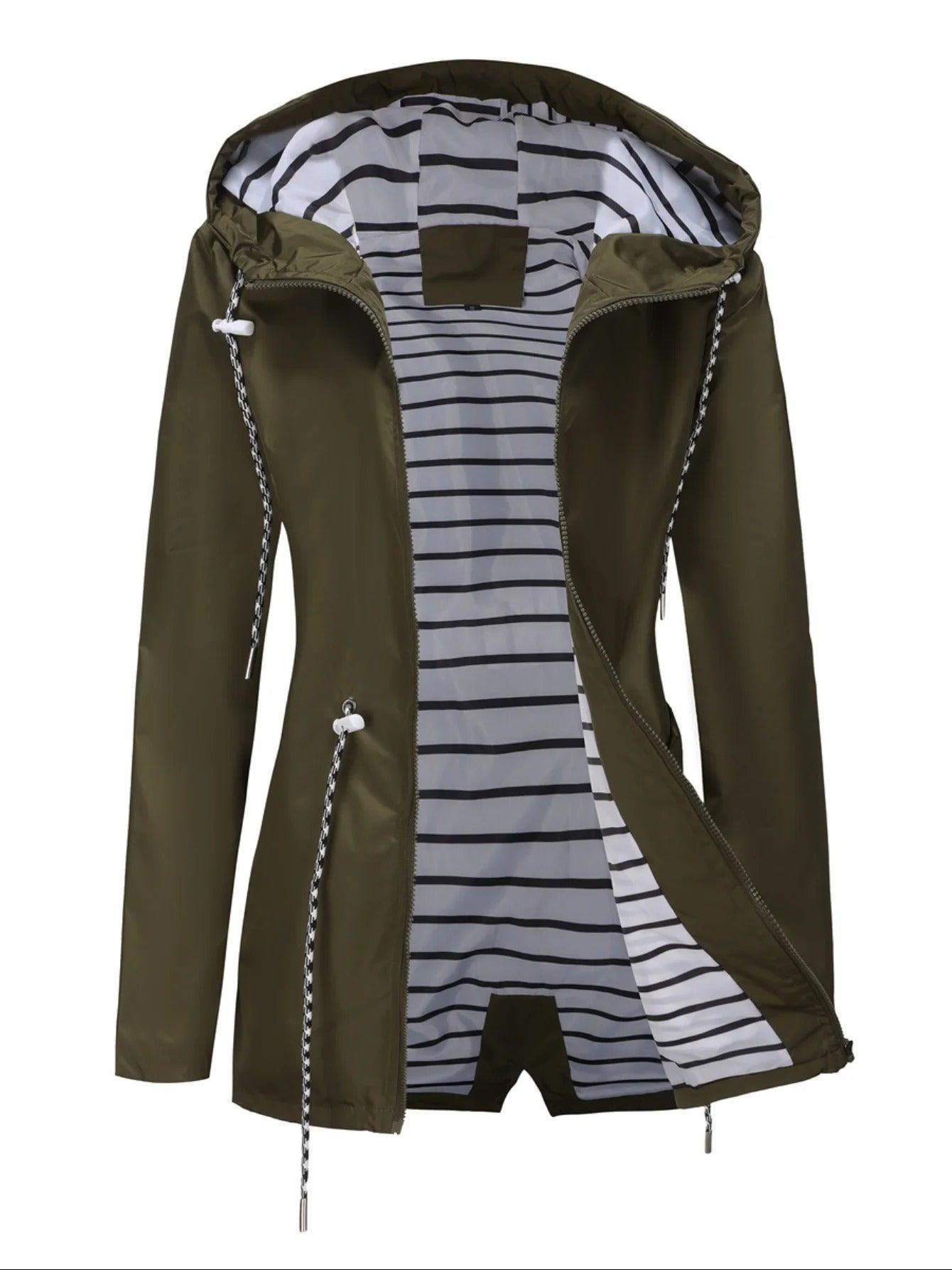 Veste longue imperméable pour l'extérieur