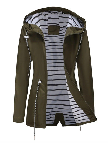 Veste longue imperméable pour l'extérieur