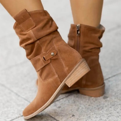 Bottes Lina Wildleder - robustes et chaudes pour l'automne/hiver