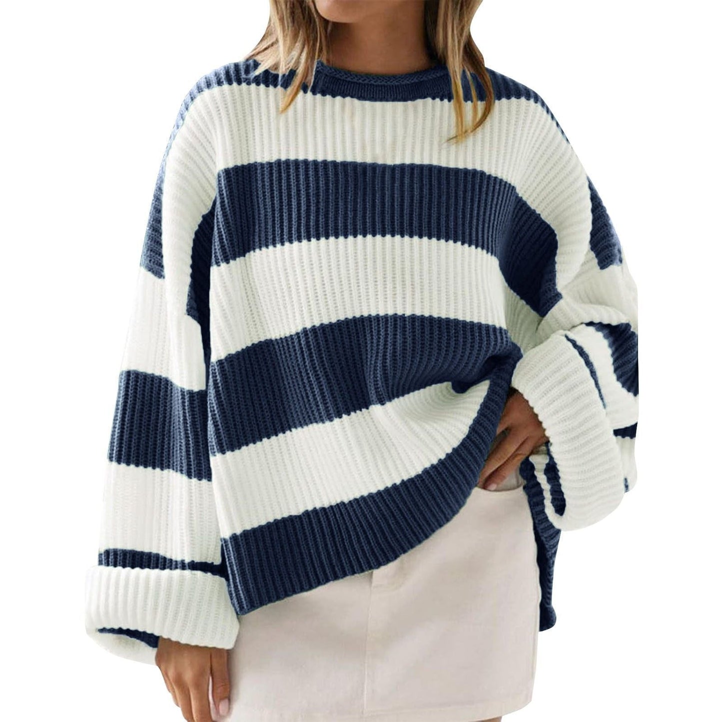 Pull rayé femme chic et moderne