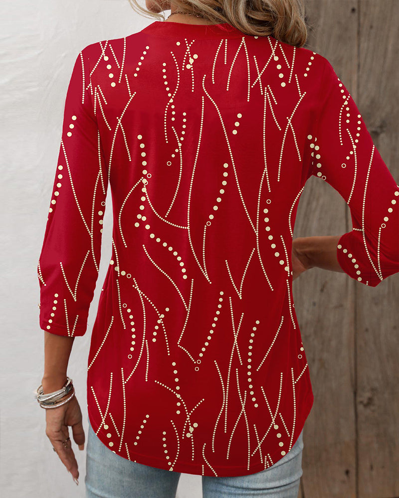 Stilvolles Damenkleid mit Knopfleiste und V-Ausschnitt - IdealeKleiden