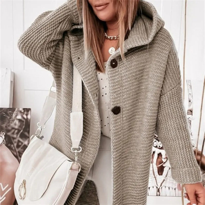 Cardigan à capuche en cachemire de luxe pour femmes