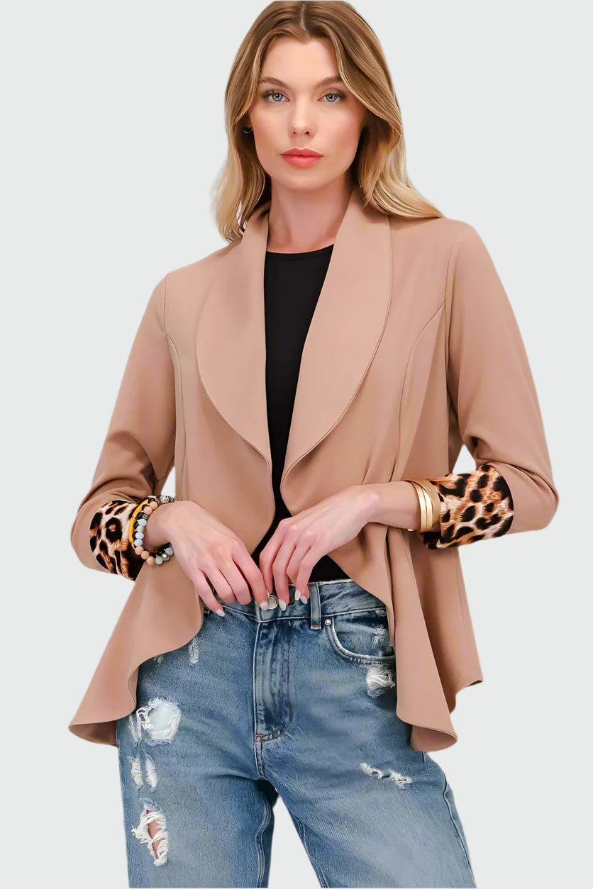 Blazer élégant à motif panthère