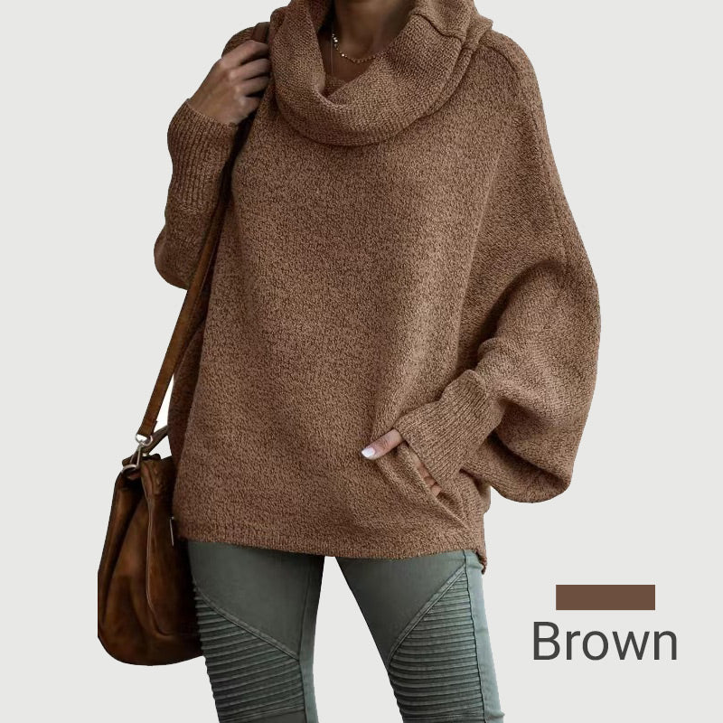 Pull douillet coupe chauve-souris avec poches