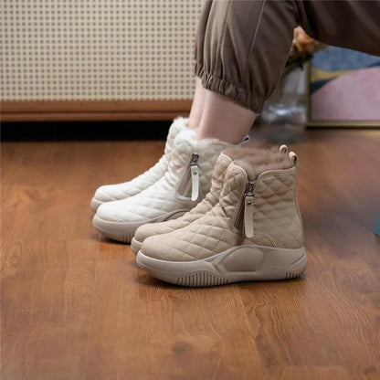 Frauen Winterstiefel Warm Isoliert Dicksohlig - IdealeKleiden