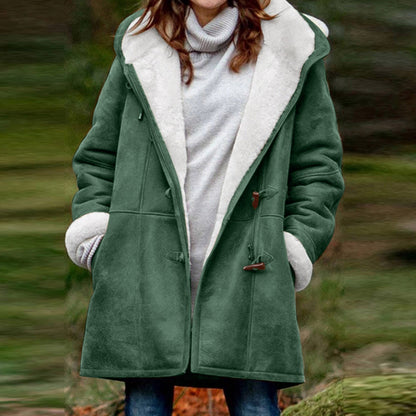 Veste polaire femme chaude Douillette Capuche