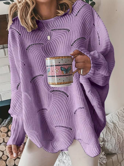 Pull en maille simple style décontracté