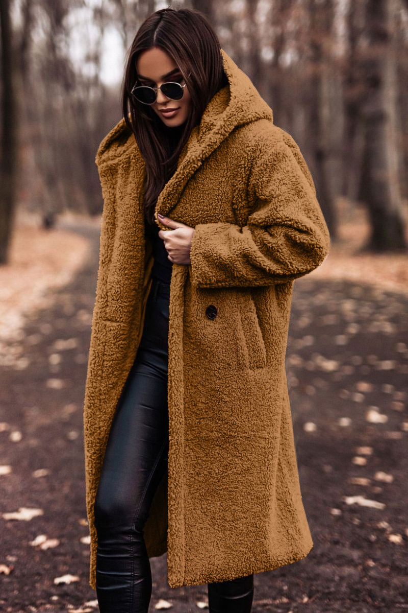 Manteau d'hiver en teddy doux pour femmes