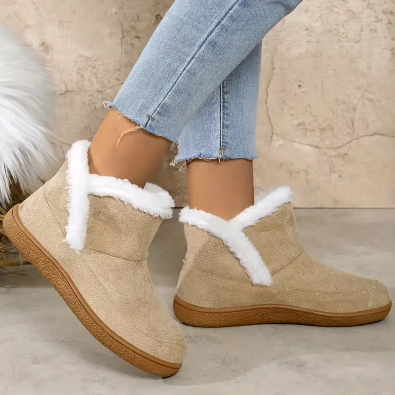 Bottes d'hiver en peluche chaudes pour femme