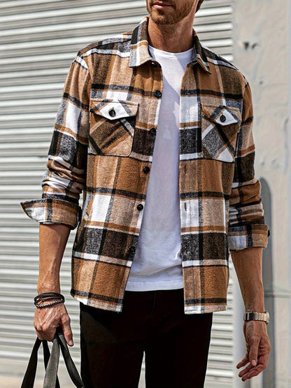 Veste pour homme motif carreaux style moderne