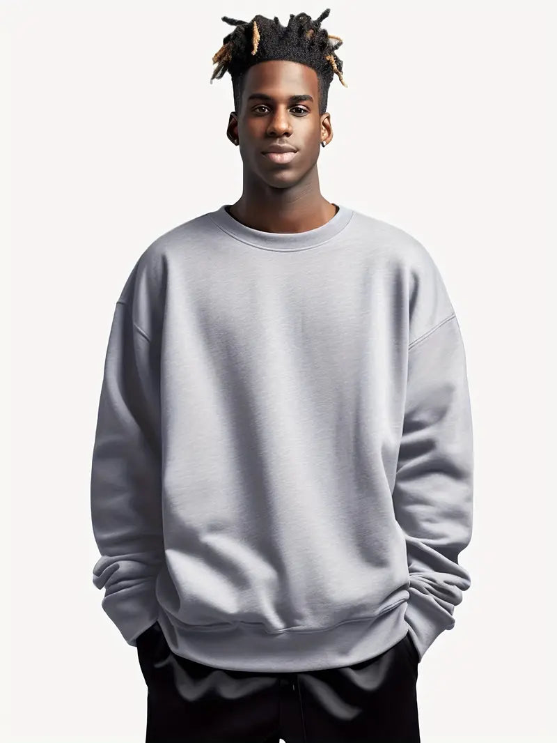 Pull décontracté à col rond pour homme
