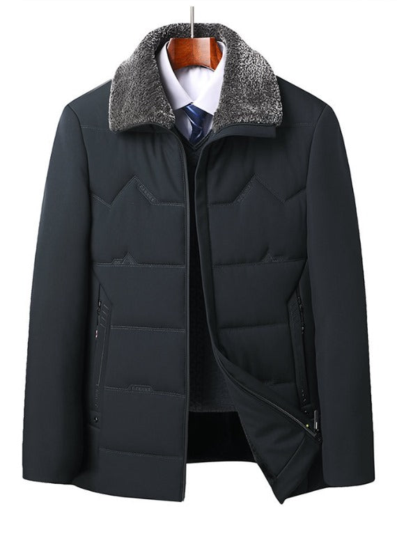 Elijah - Parka d'hiver noir Doublure épaisse