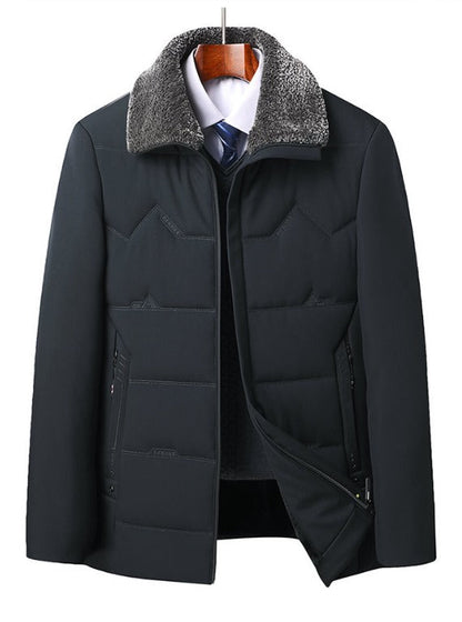 Elijah - Parka d'hiver noir Doublure épaisse