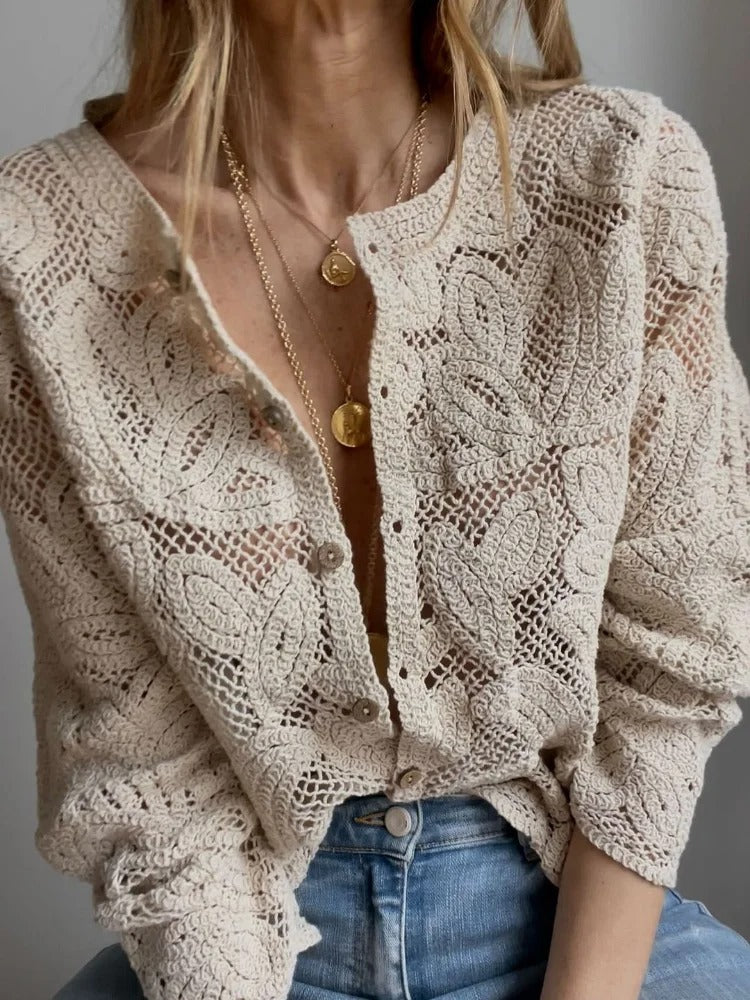 Cardigan tricoté main Design élégant