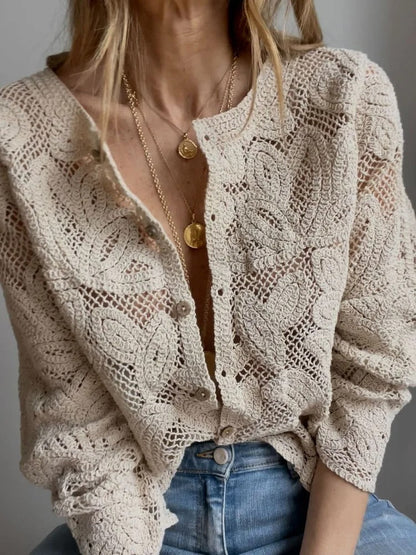 Cardigan tricoté main Design élégant