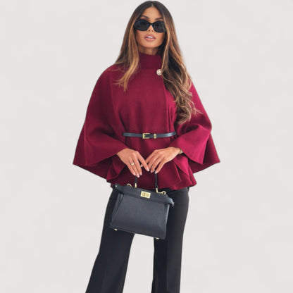 Veste élégante pour femme à motif papillon avec ceinture