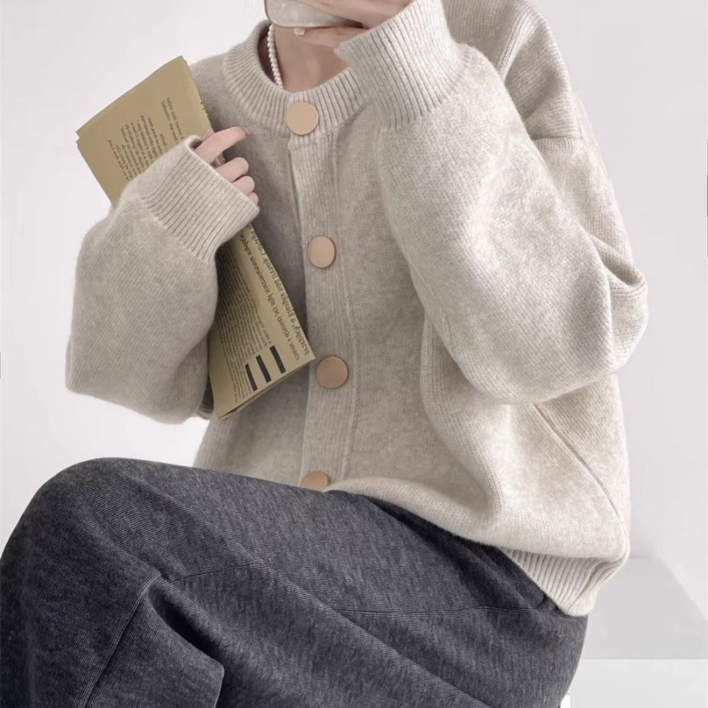 Gilet en maille boutonné pour femme