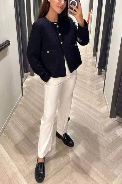 Veste de femme tendance coupe slim color block