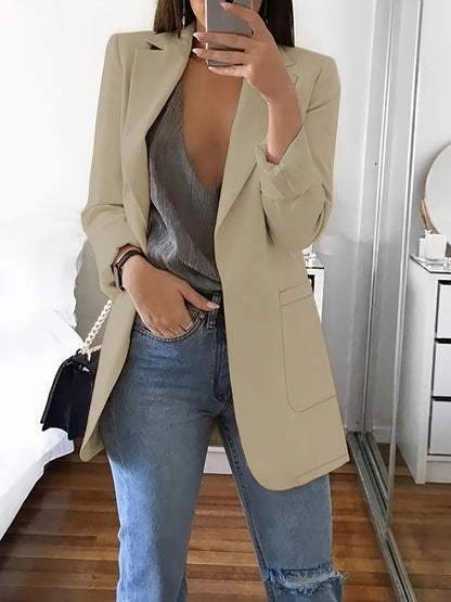 Blazer long élégant pour femme, moderne, pour le bureau