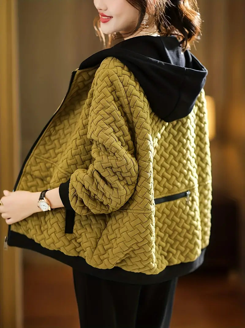 Veste d'hiver stylée | Sweat à capuche matelassé