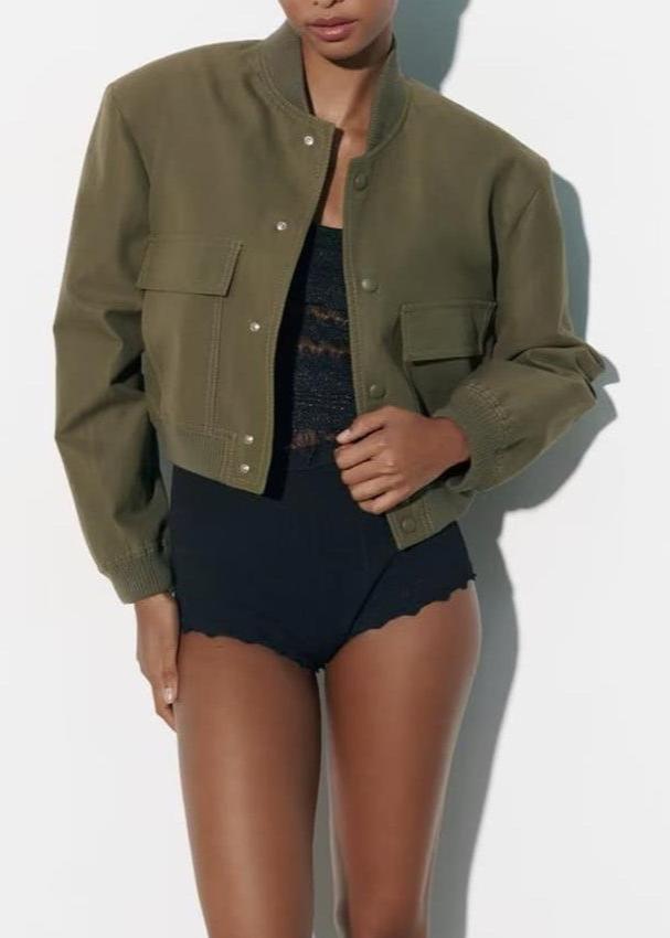 Veste de baseball pratique vert olive