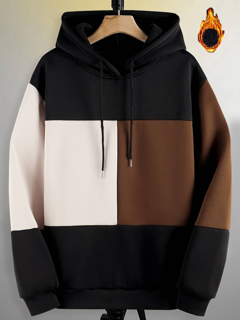 Herren Kapuzenpullover Kontrastfarben Trendy - IdealeKleiden