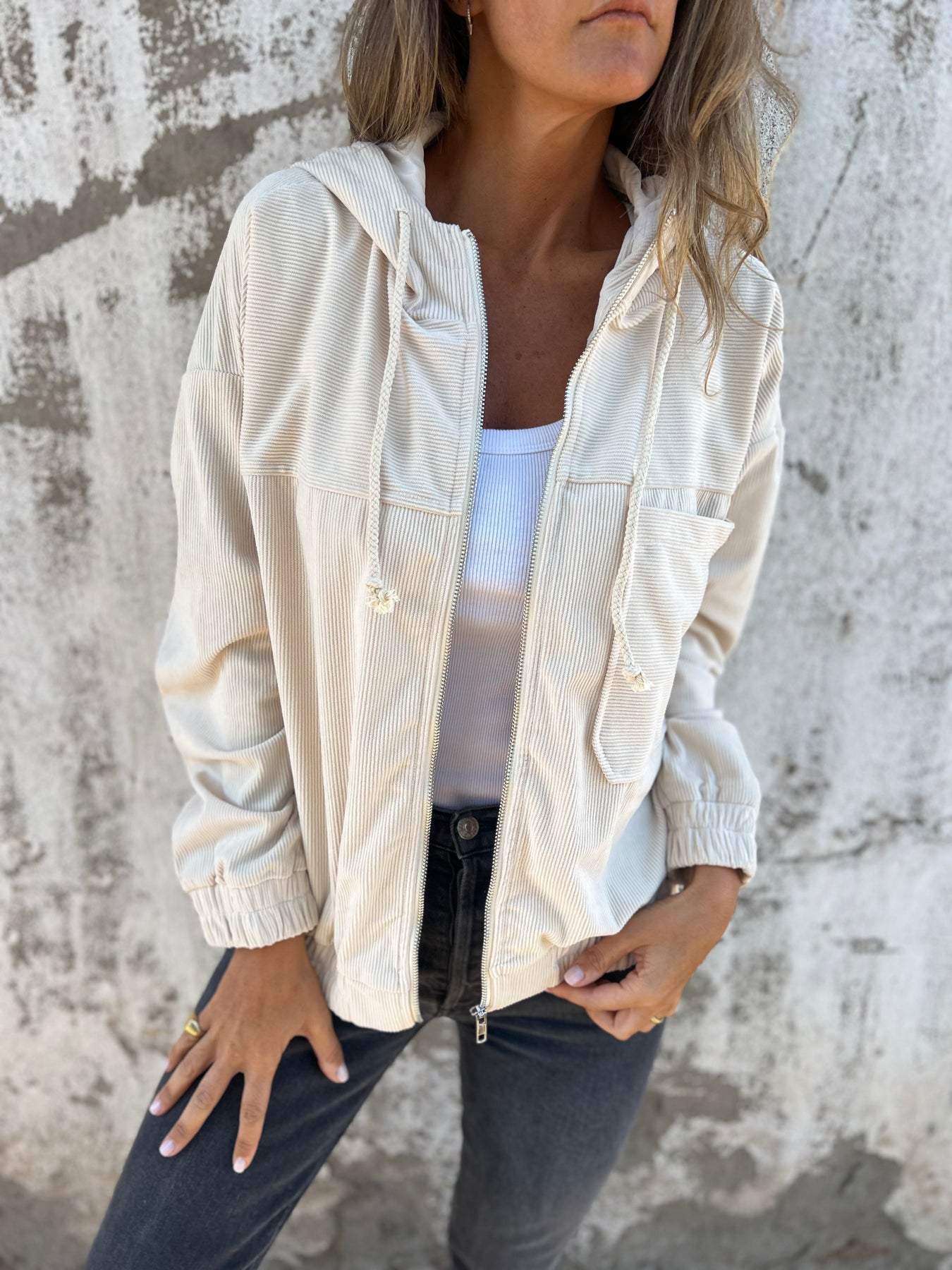 Veste polaire à capuche élégante pour femme