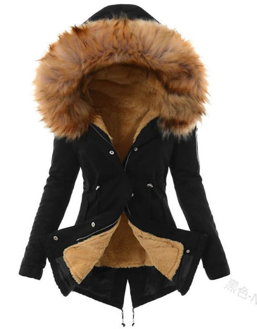 Parka d'hiver femme polaire capuche fourrure