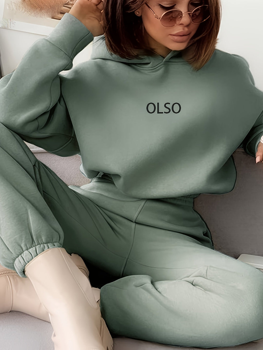 Ensemble de survêtement pour femme : sweat à capuche et pantalon de jogging