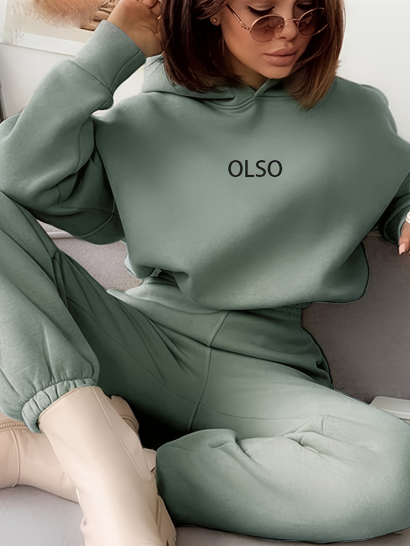 Ensemble de survêtement pour femme : sweat à capuche et pantalon de jogging