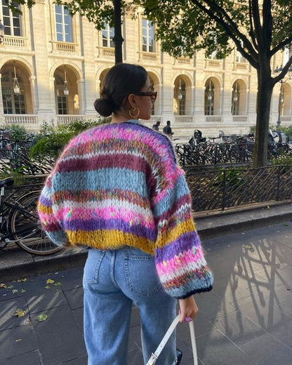 Pull rayé Ouvert Tendance