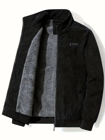 Veste homme col montant élégante noire