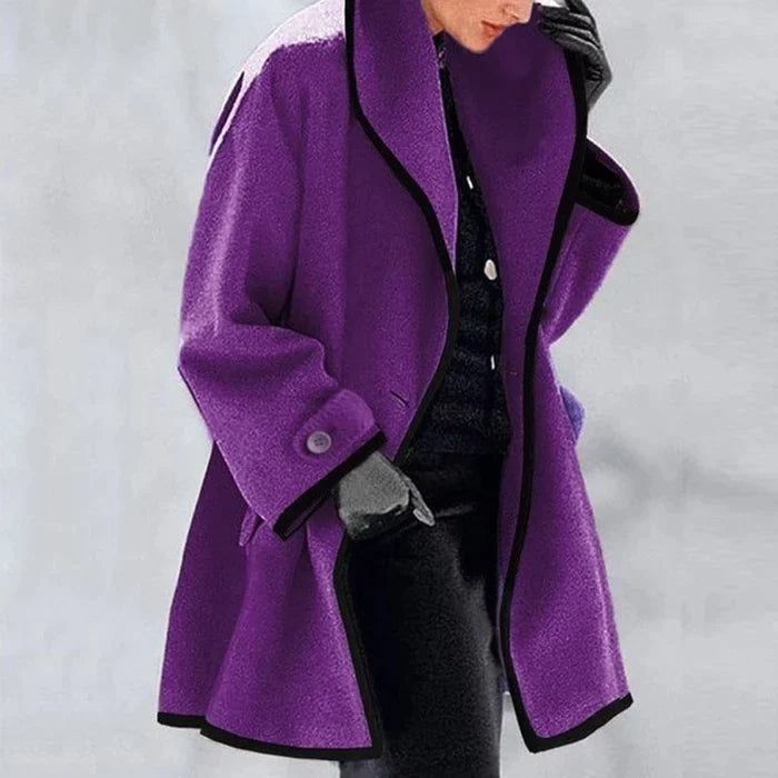 Manteau d'hiver en laine mélangée pour femme