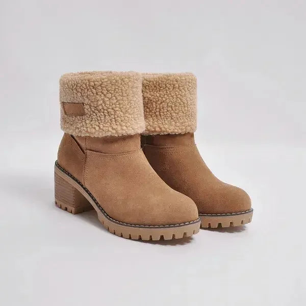 Bottes d'hiver femme, bottes de neige chaudes
