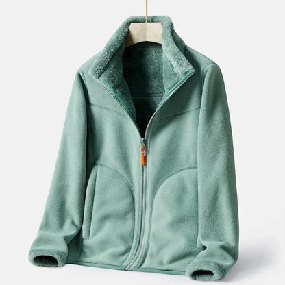 Veste polaire femme à double boutonnage Chaude Élégante
