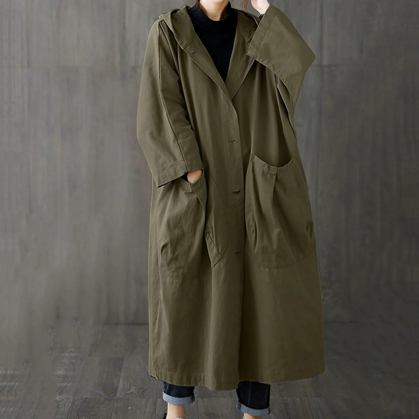 Manteau à capuche design décontracté