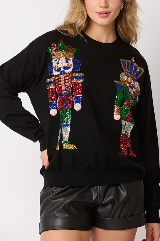 Weihnachtssoldat Sweatshirt Geschenkidee Festlich Glitzernd - IdealeKleiden