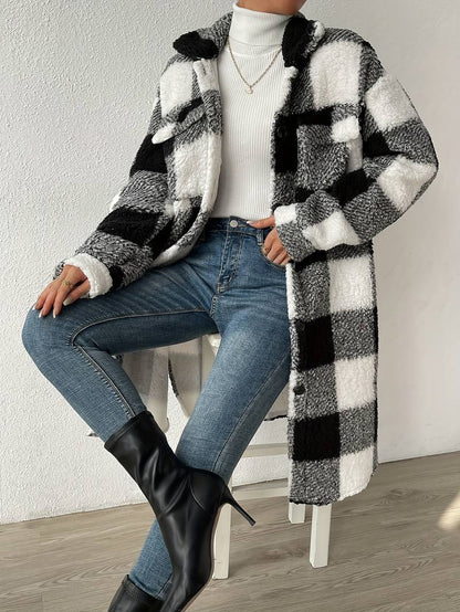 Manteau élégant pour femme, manches longues, hiver