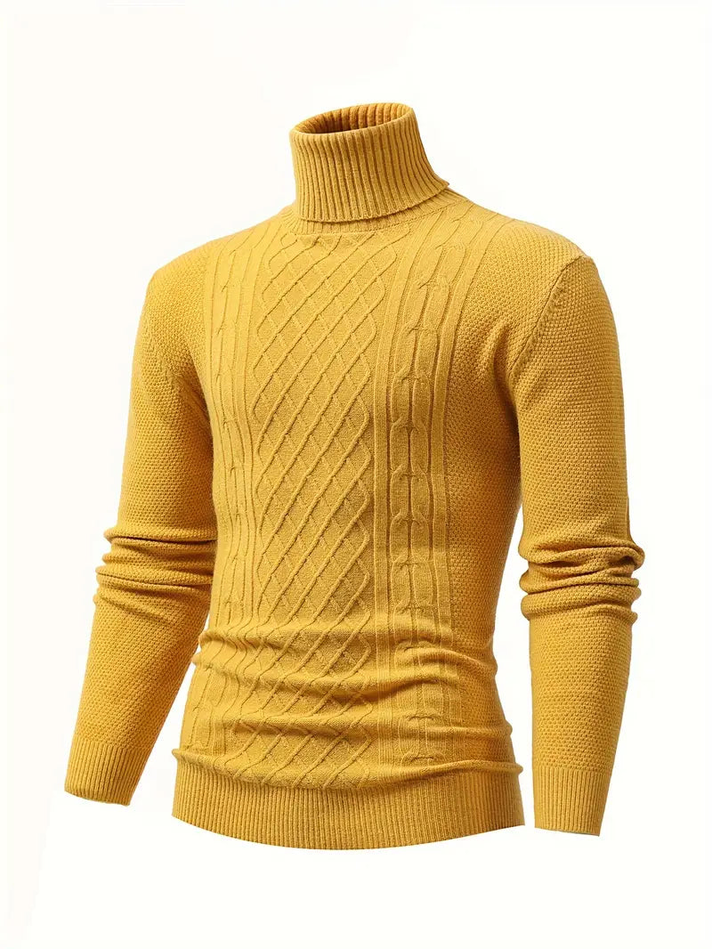 Pull roulé décontracté homme