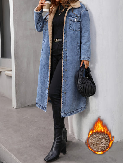 Veste en jean courte bleue tendance pour femme