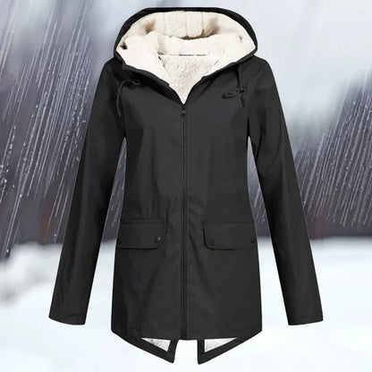 Veste d'extérieur imperméable à capuche chaude et isolante