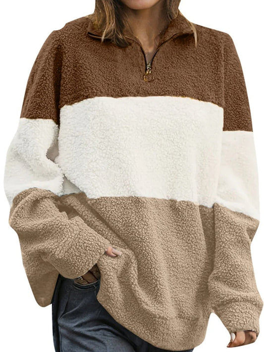 Elegante Damenpullover Soft Teddy Look - IdealeKleiden