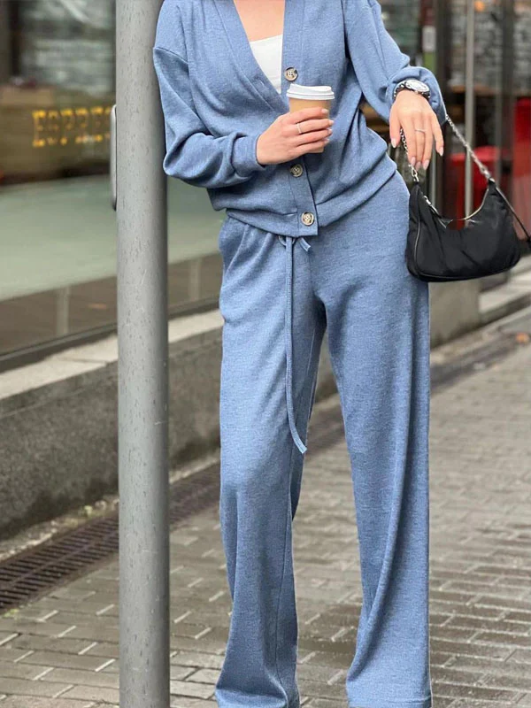 Ensemble Cachemire Femme Élégant Col V