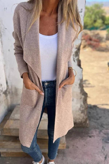 Gilet Cardigan Mi-long Tendance Femme